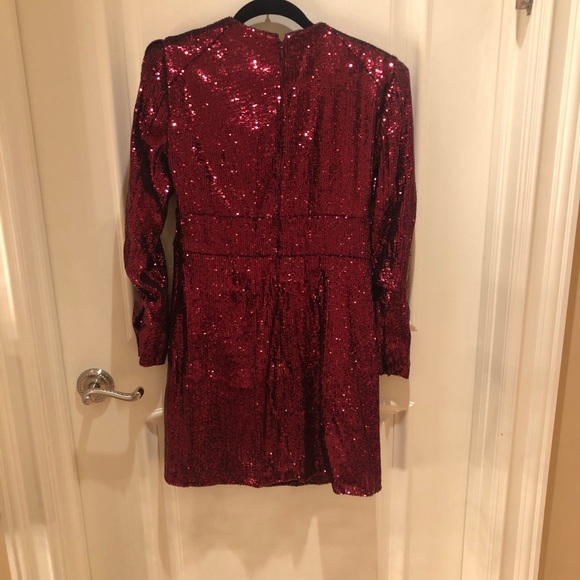ALC Maroon Sequin Dress - Picture 3 of 6